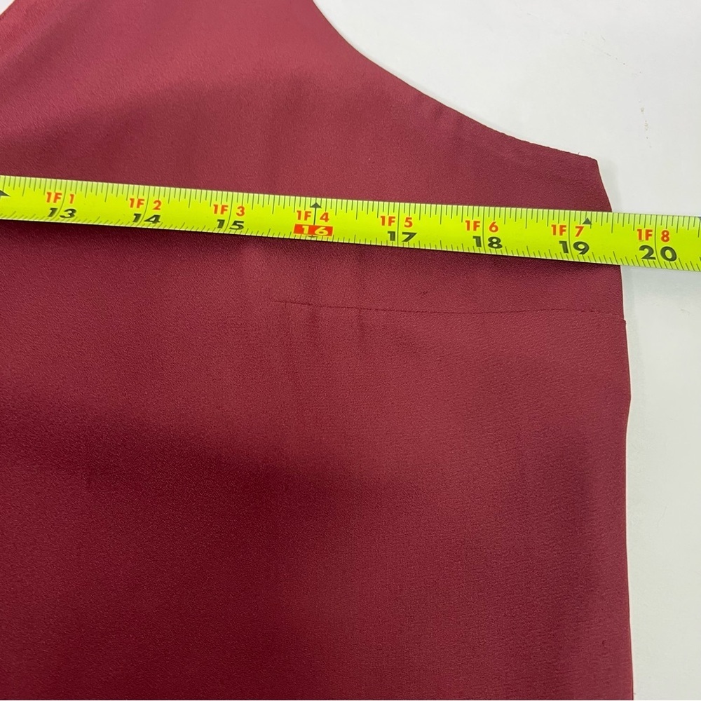 White House Black Market Women Pullover Summer Top Sz Medium Maroon Color Lined - Picture 8 of 9
